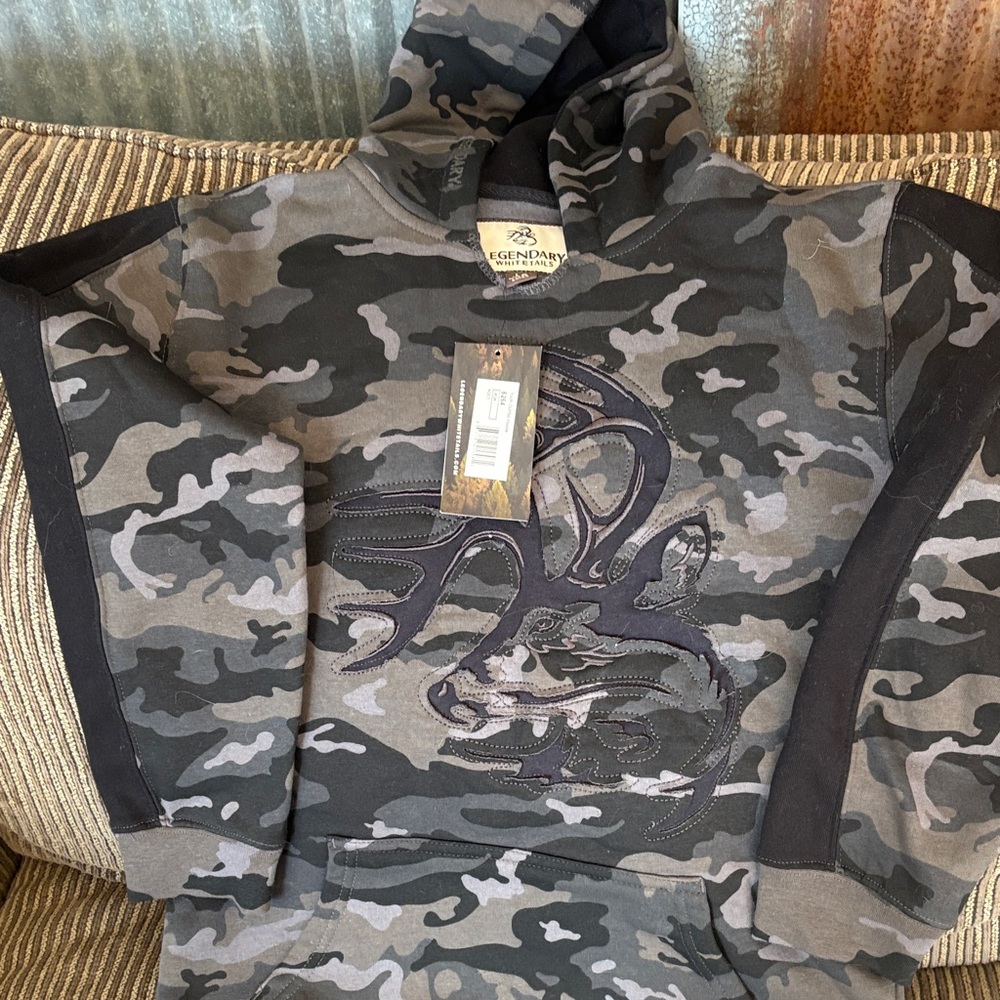 Legendary Whitetails Black and Gray Camo Hoodie